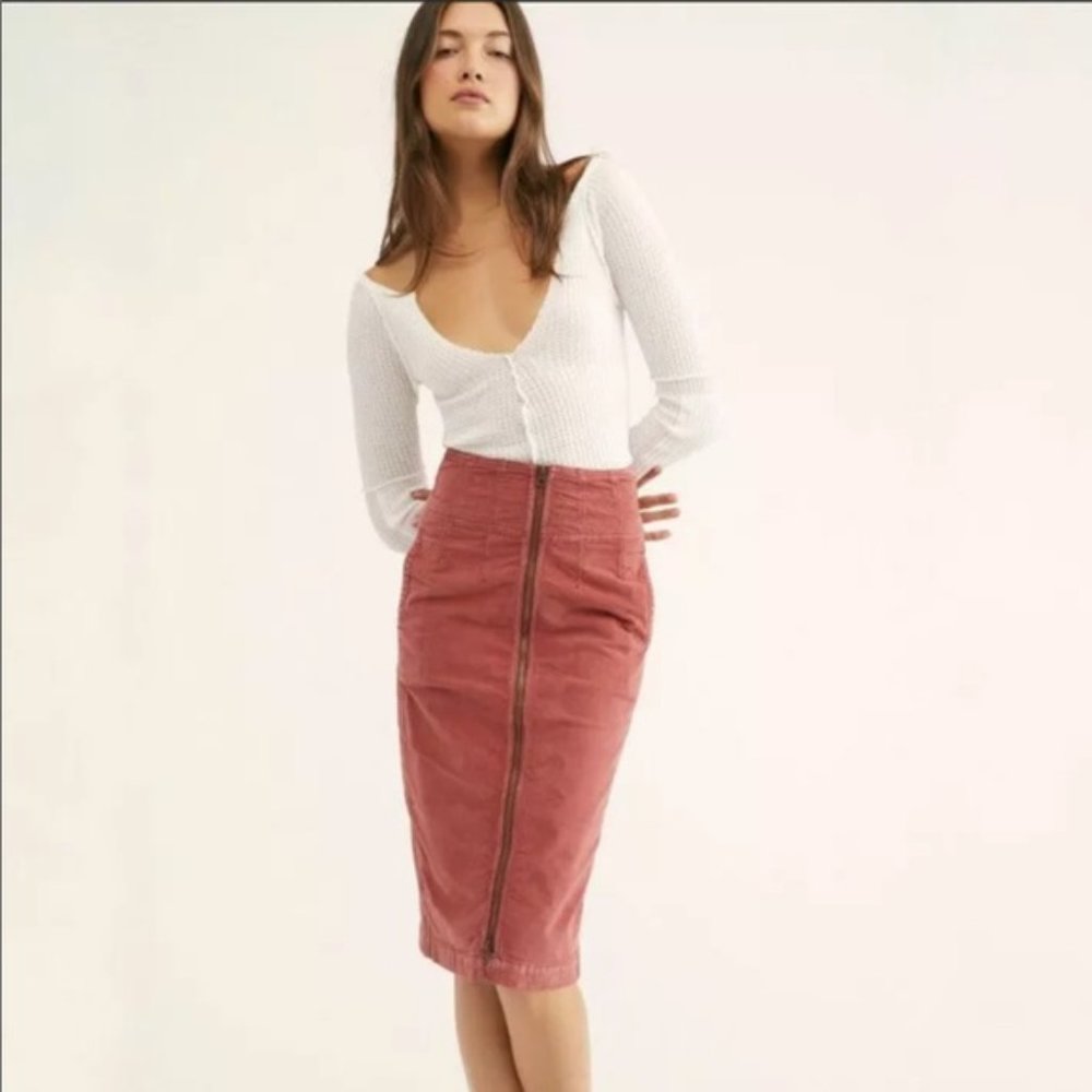 Free People I Want it All Midi Skirt Size 4 NWT